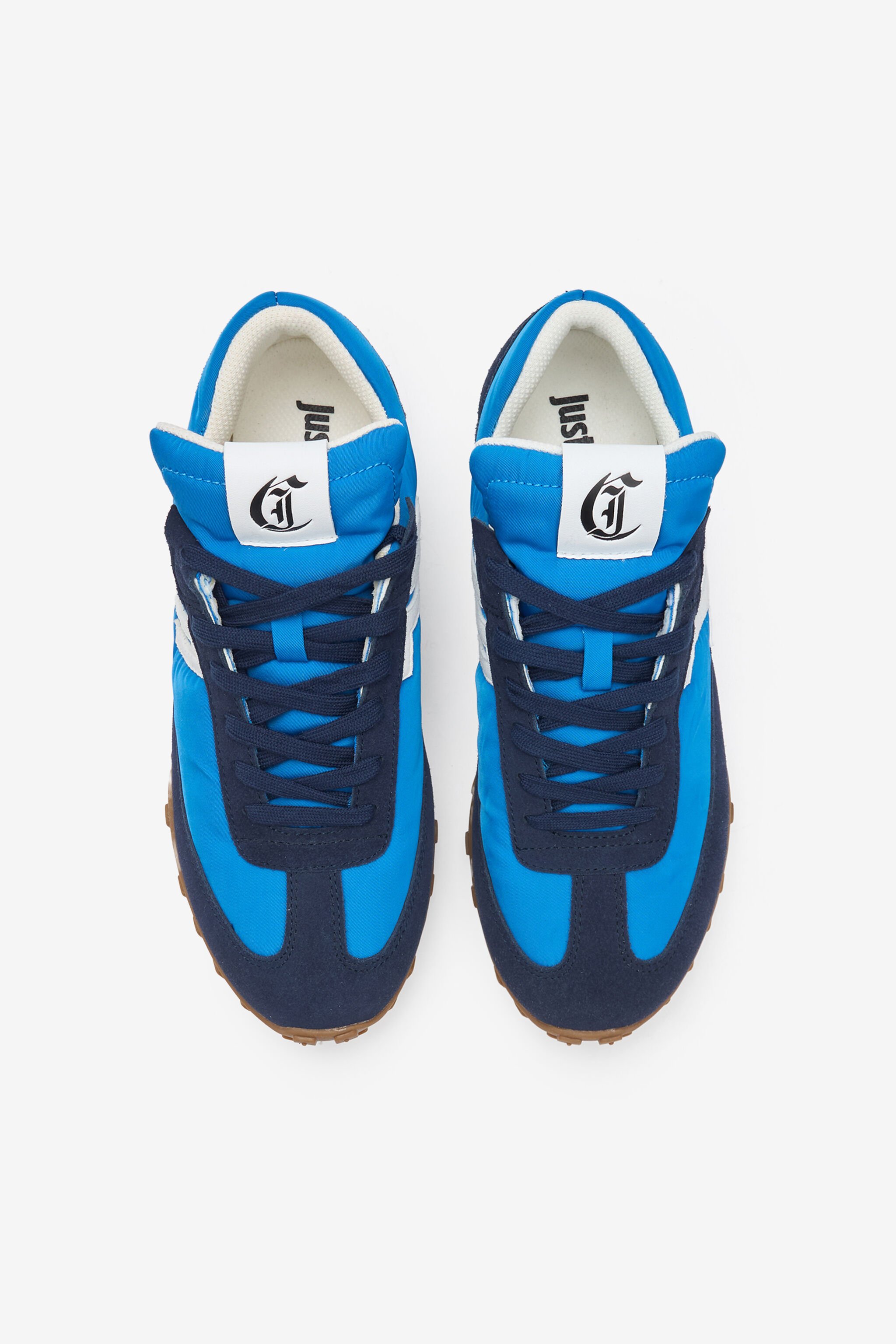 JC Blue Nylon And Leather Sneakers 264 BLU WFS030-WF238