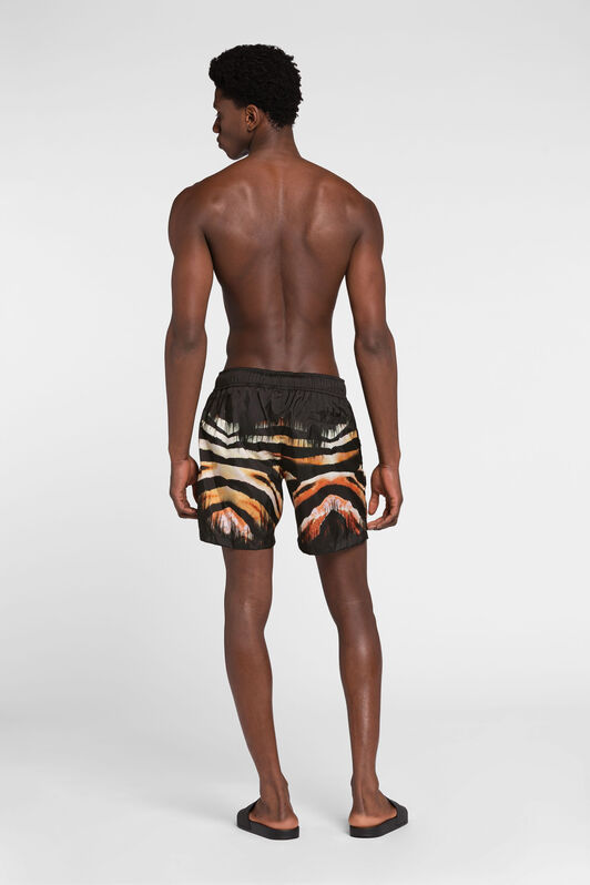 RC Tiger-Print Swim Shorts Orange/Black ONH02C-SB053