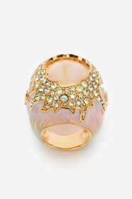 ${brand} Anello Da Cocktail Con Gemma E Cristalli ${colorDescription} ${masterID}
