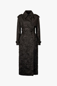${brand} Gabardina larga efecto encrespado ${colorDescription} ${masterID}