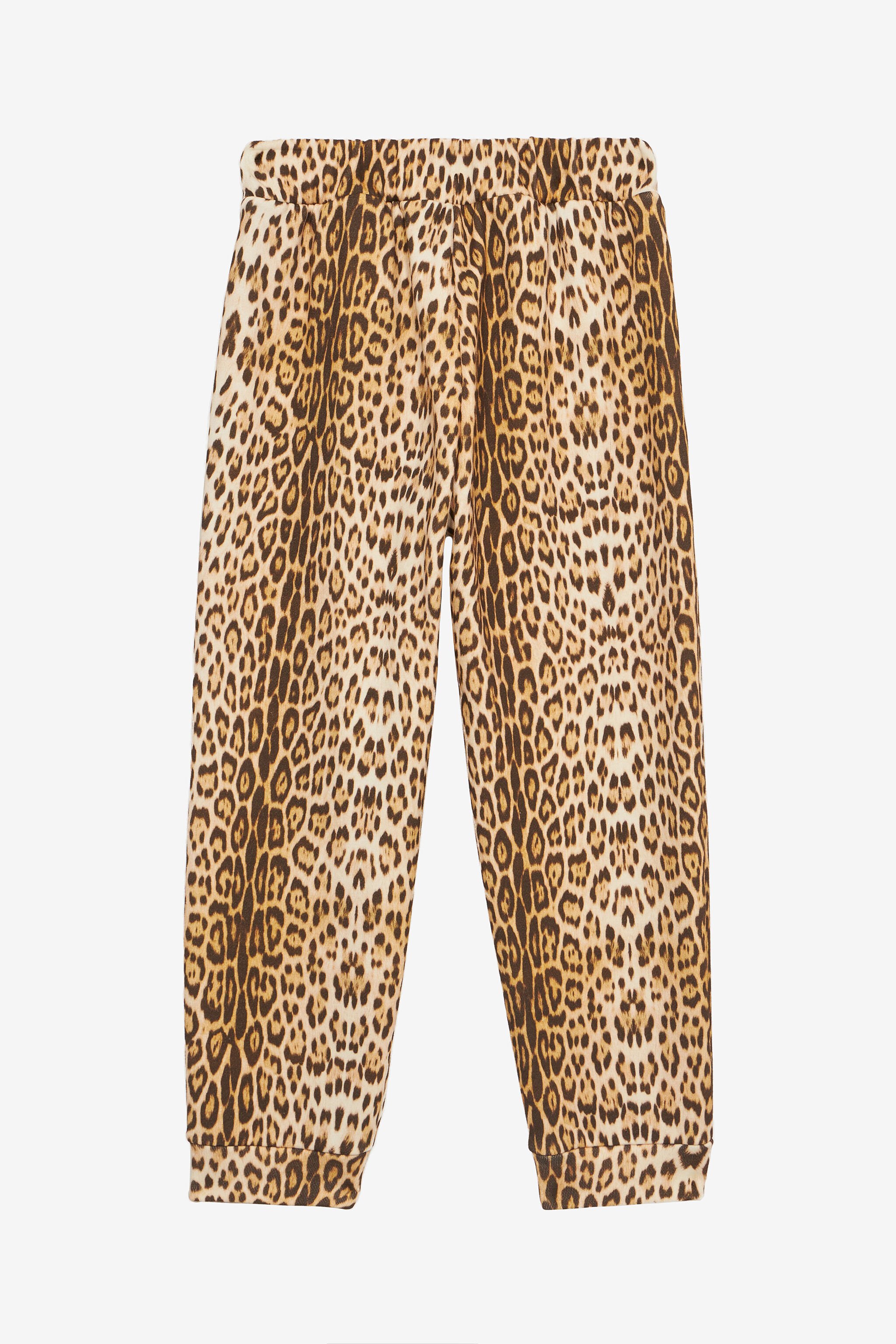 JU Sport Pants With Jaguar Skin Print Light Brown UJT23L-5OO52