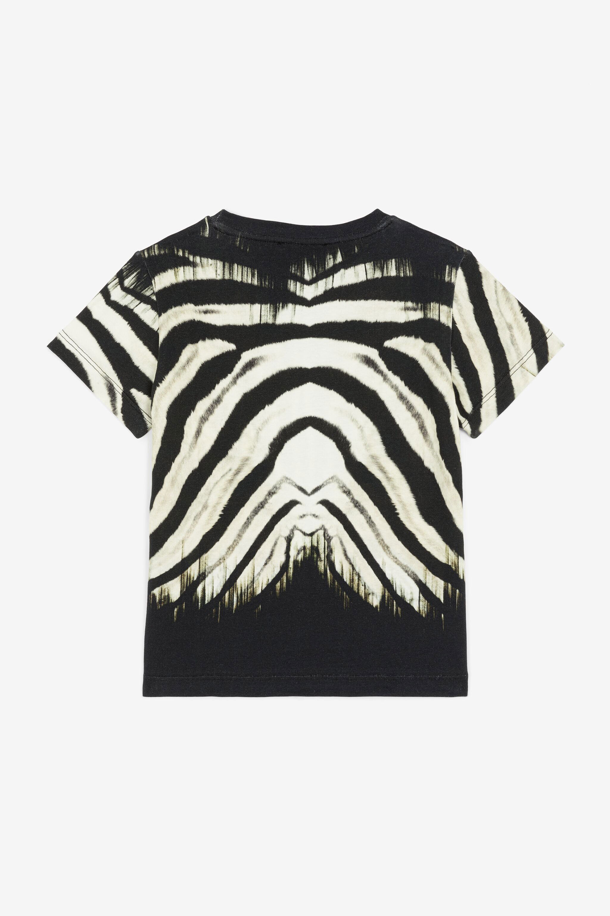 JU T-Shirt mit Freedom-Print Schwarz/Weiß OJT661-ISA2J