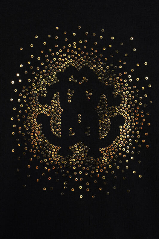 JU T-shirt con Monogram RC di paillettes JU T-shirt con Monogram RC di paillettes BLACK IJT616-JV025