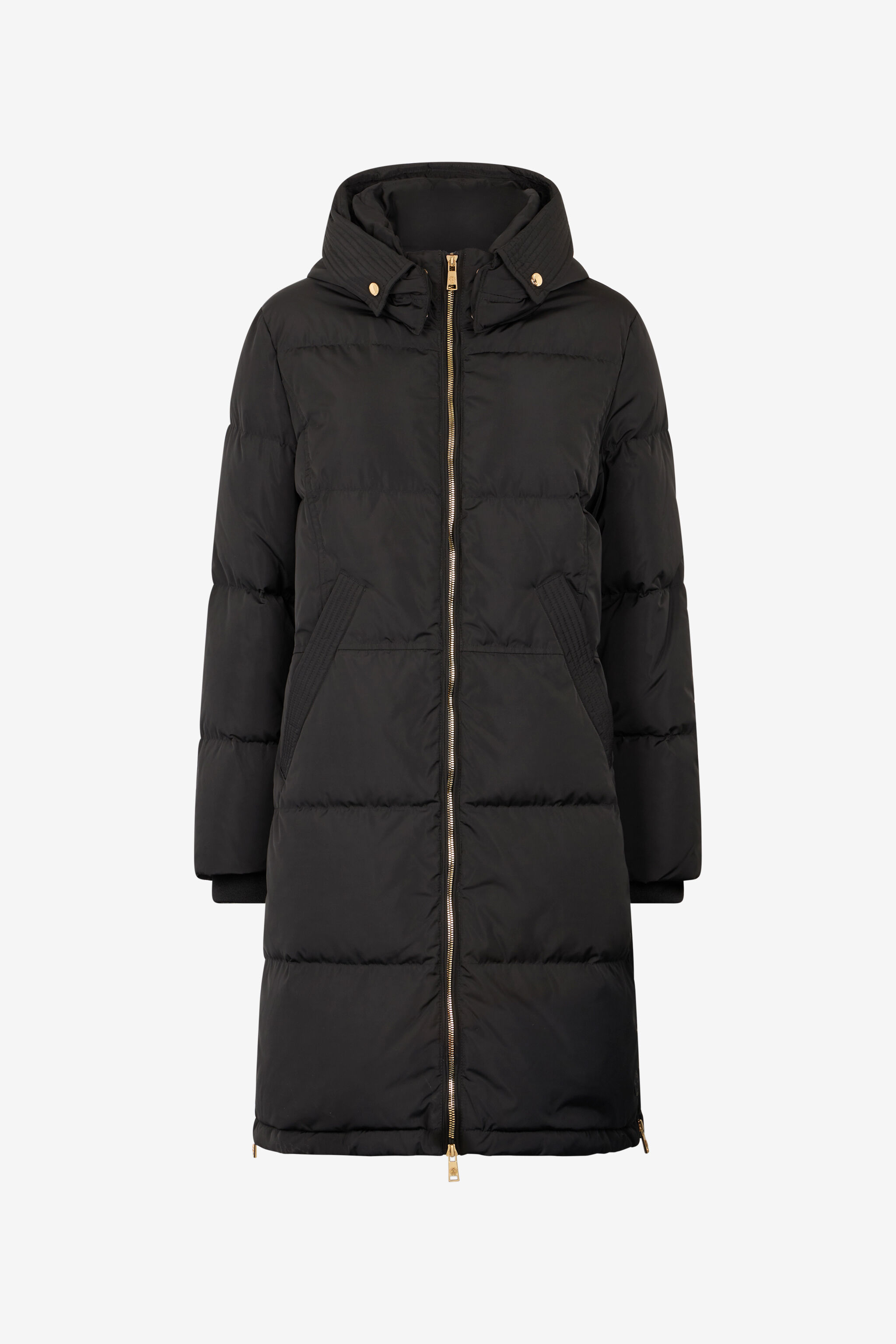 RC Lange Daunenjacke Mit Reißverschluss Schwarz OOT40M-SBO03
