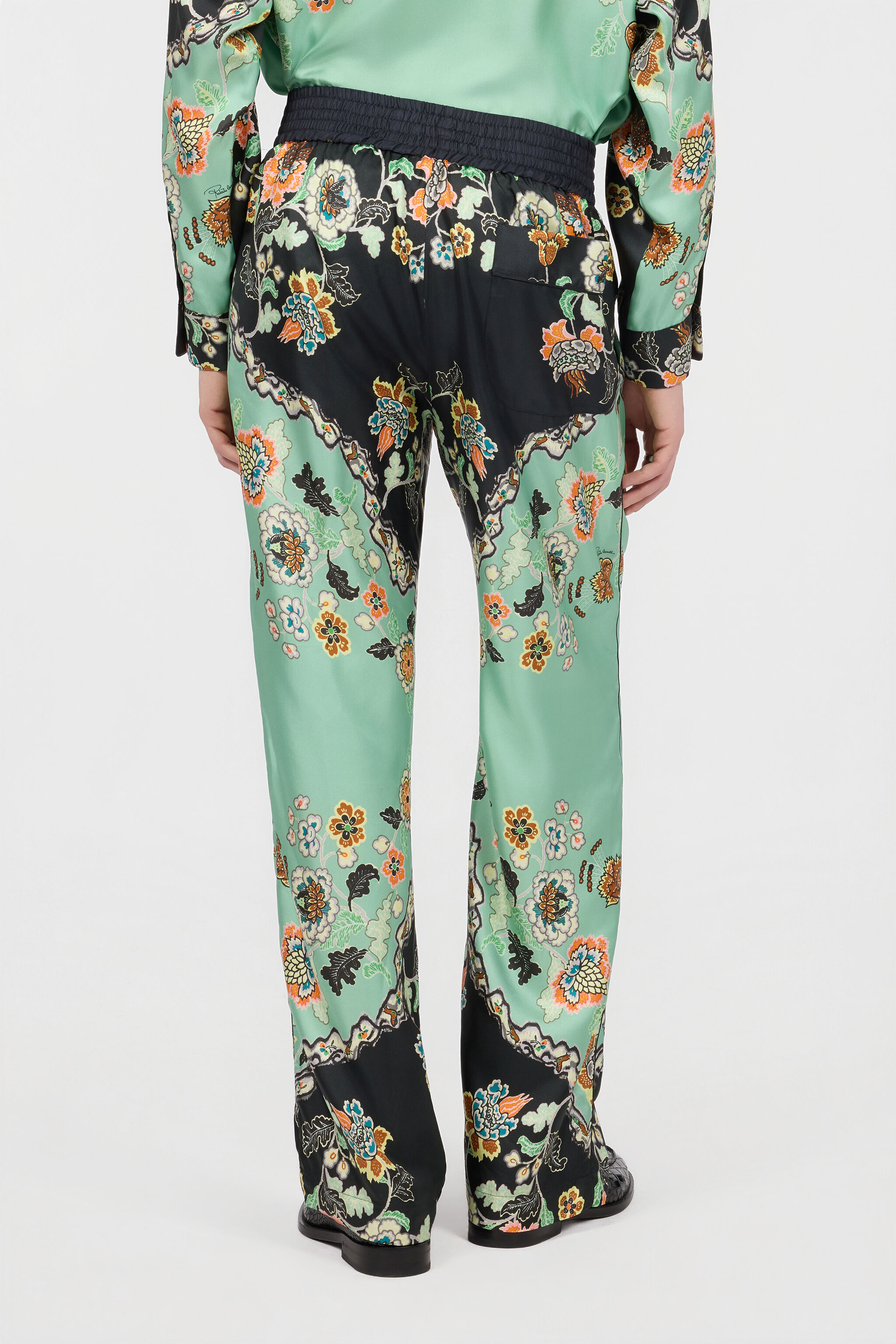 RC Kimono Print Trousers RC Kimono Print Trousers DARK GREEN/BLACK XNT265-4QT25