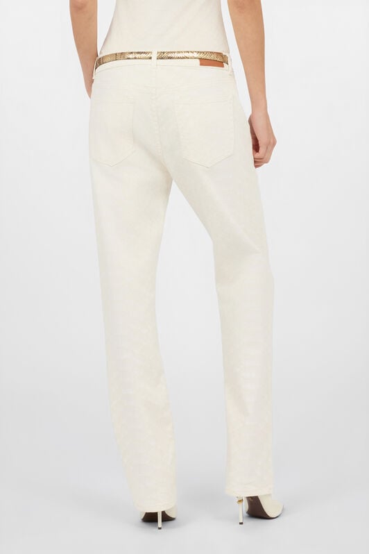 RC Jeans Bianchi Gamba Dritta Con Stampa Squame WHITE WWJ200-DAS36