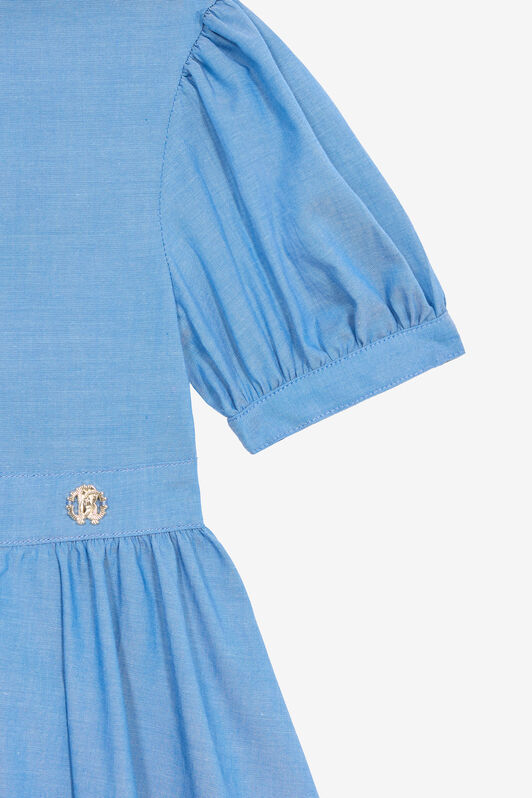 JU Robe Chemise En Coton Bleu clair UJJ10A-DL013