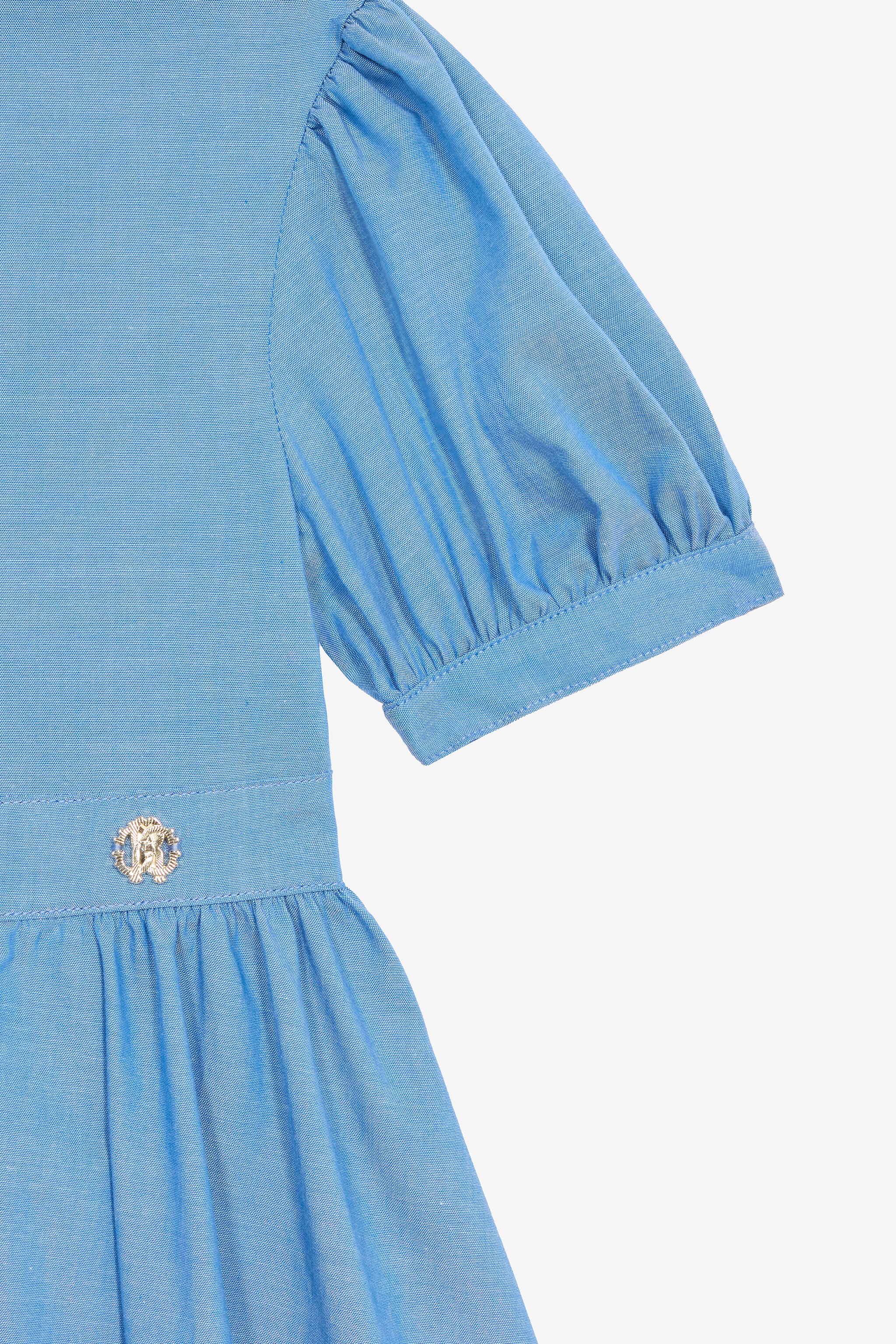 JU Robe Chemise En Coton Bleu clair UJJ10A-DL013