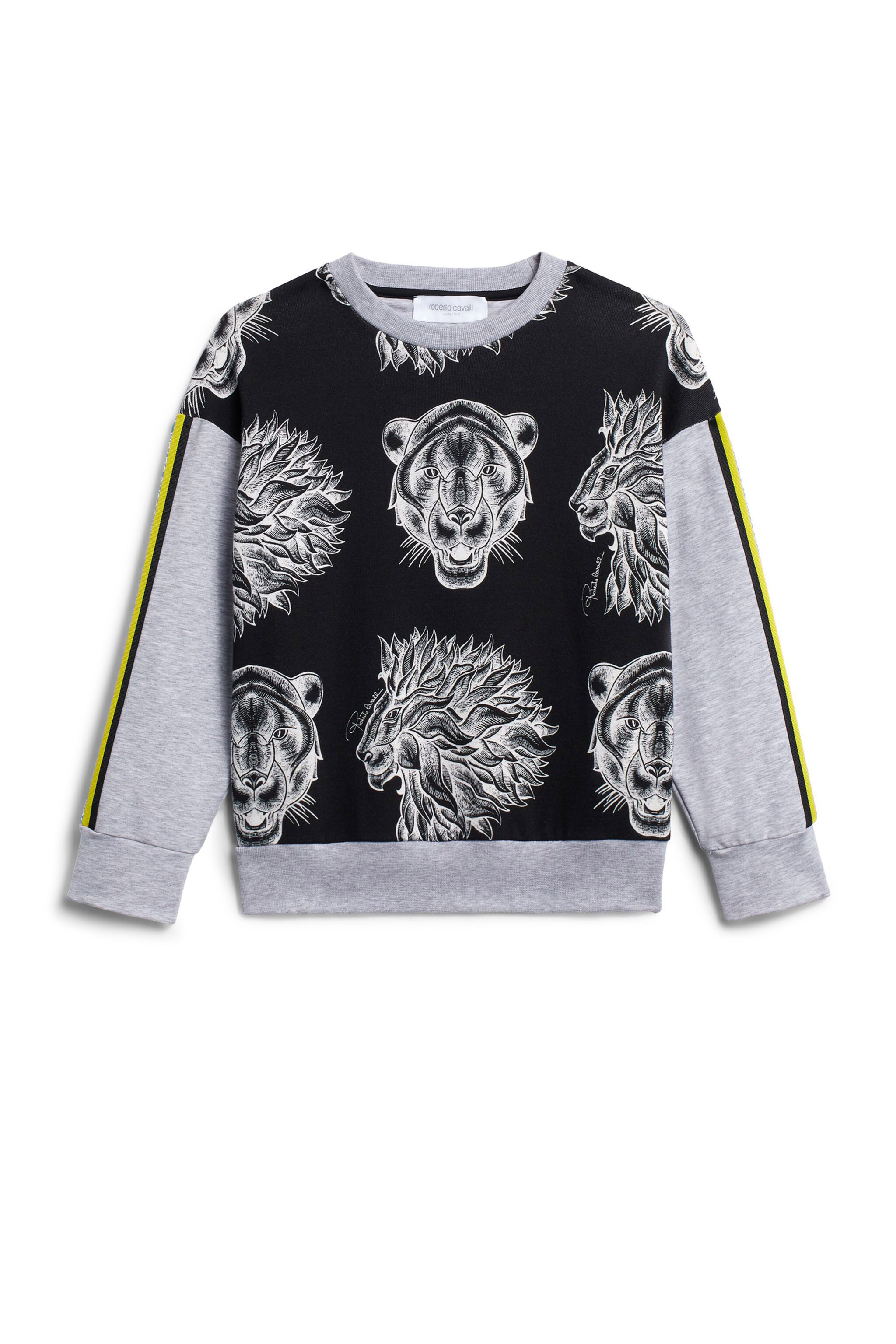 JU Sweatshirt mit Panther Medley Print BLACK/WHITE IJT957-HUQ81