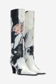 ${brand} Kniehohe Stiefel Mit Prägung Marble ${colorDescription} ${masterID}