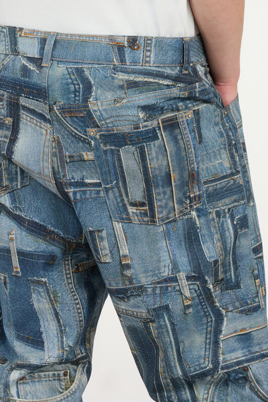 RC Collection capsule de jeans Patchwork Bleu UMJ210-VT001