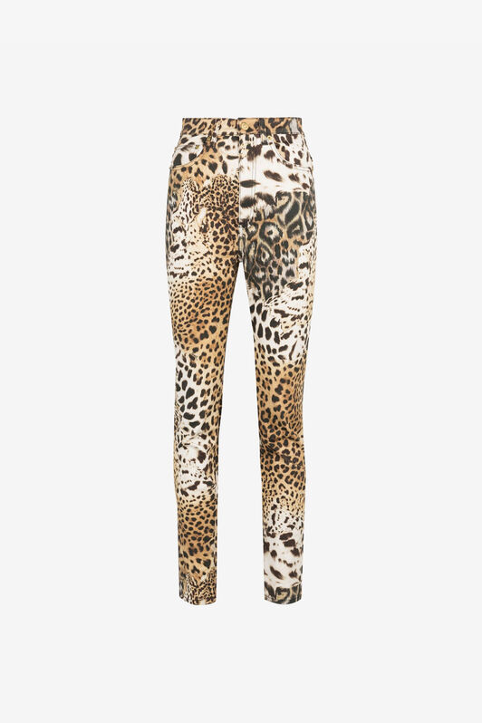 RC Slim jeans with Leopard print Light Brown QWJ233-DAG34