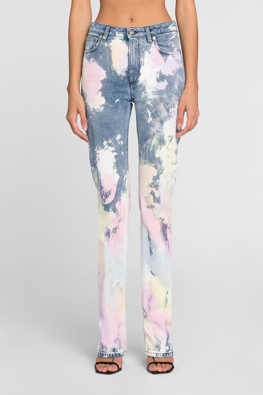 RC Bleached bootcut jeans Light blue QKJ218-DS007