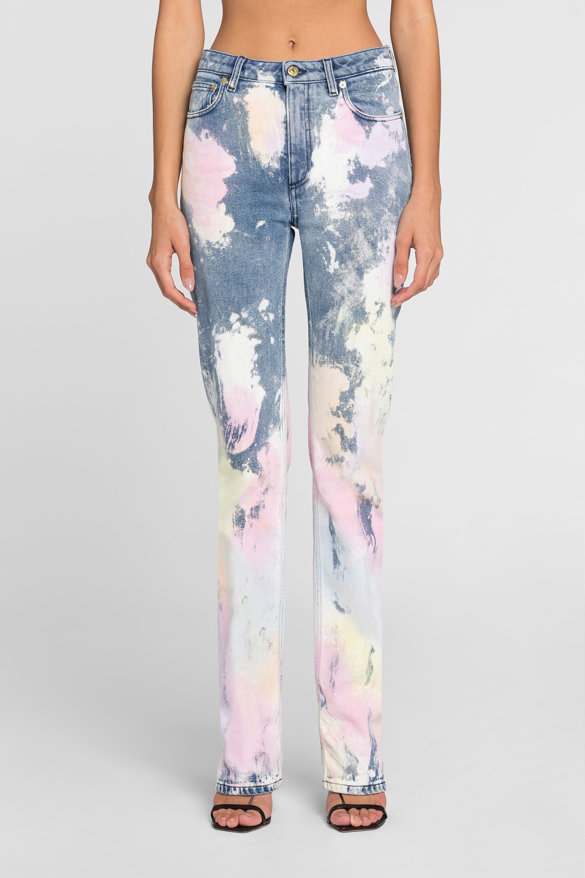 RC Bleached bootcut jeans Light blue QKJ218-DS007