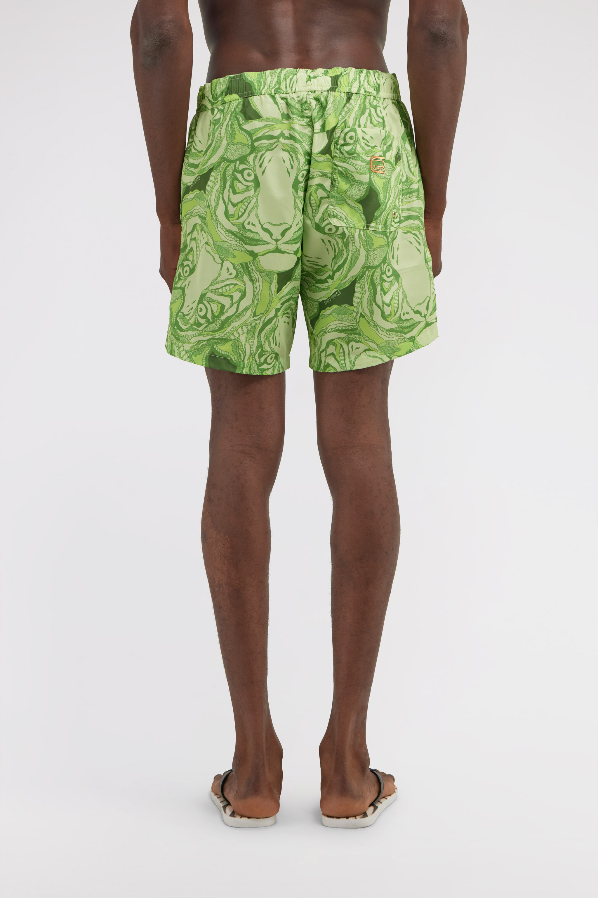 CL Badehose mit Tiger-Print Grün SXH00A-5LN01
