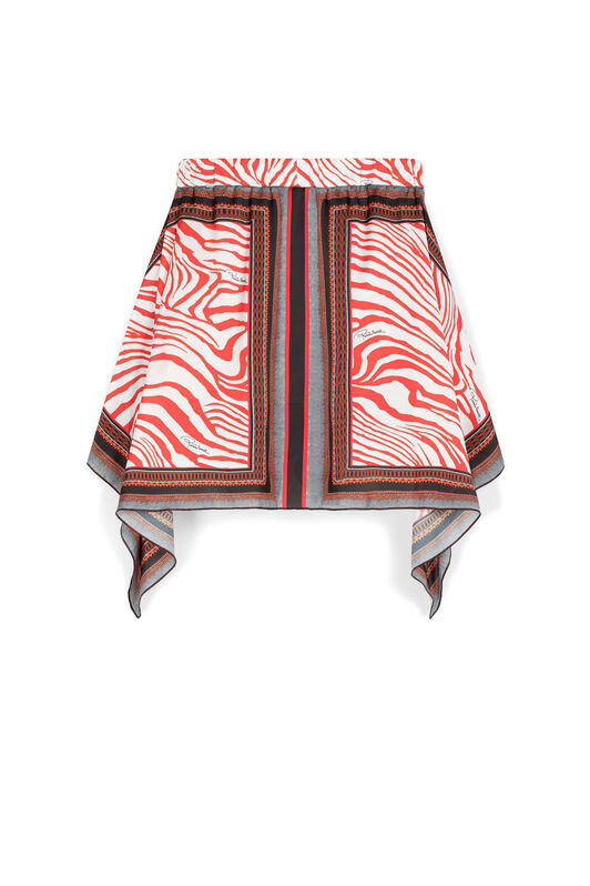 JU Zebra-Print Skirt RED/MULTICOLOR IJT300-FXQ72