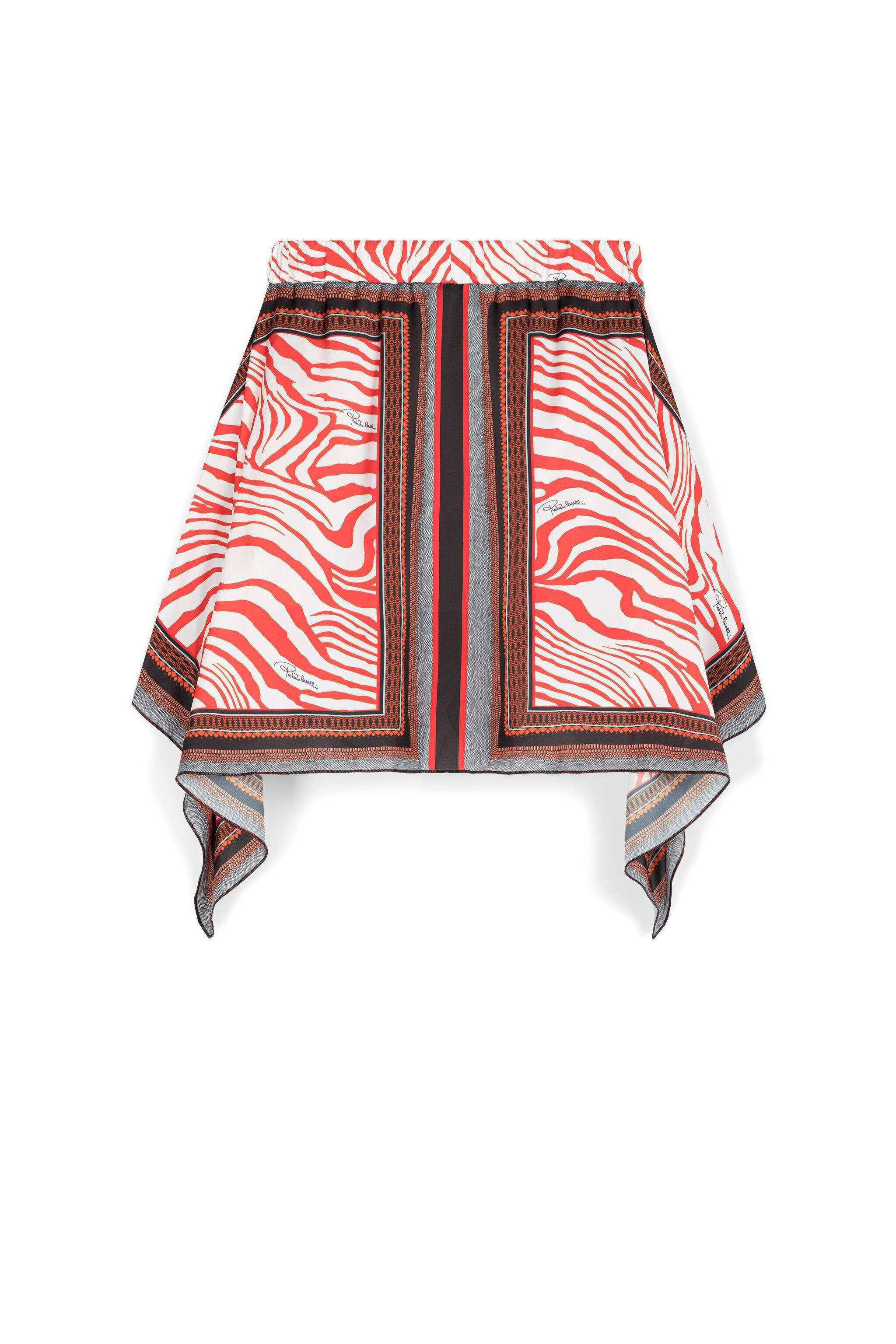 JU Zebra-Print Skirt RED/MULTICOLOR IJT300-FXQ72