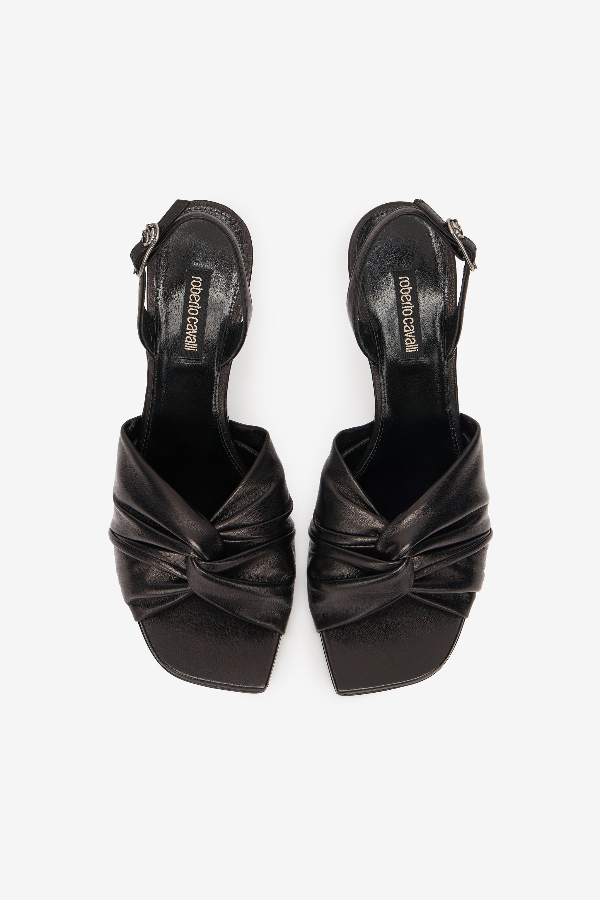 RC Leather Slingback Sandals Black UKS006-PN003