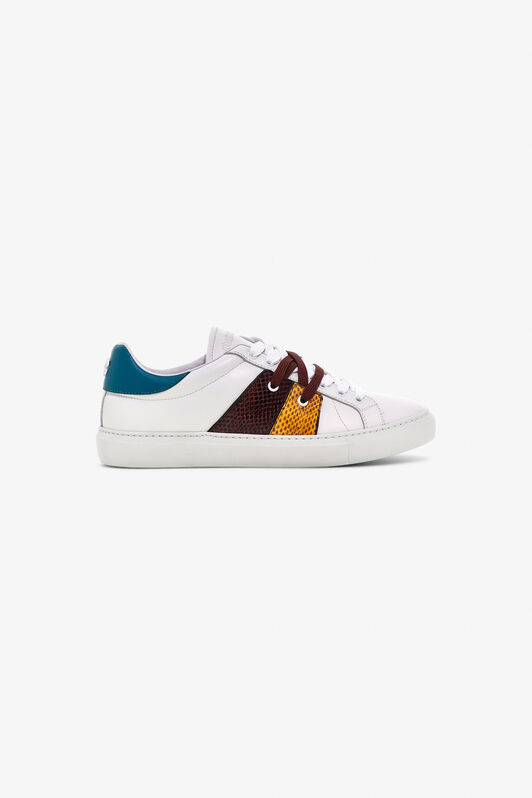 RC Sneakers with Central Stripe Orange SRS036-PZB01