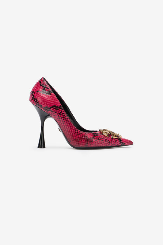 RC Décolleté Con Stampa Python E Monogram Mirror Snake Fucsia UKS011-PZP02