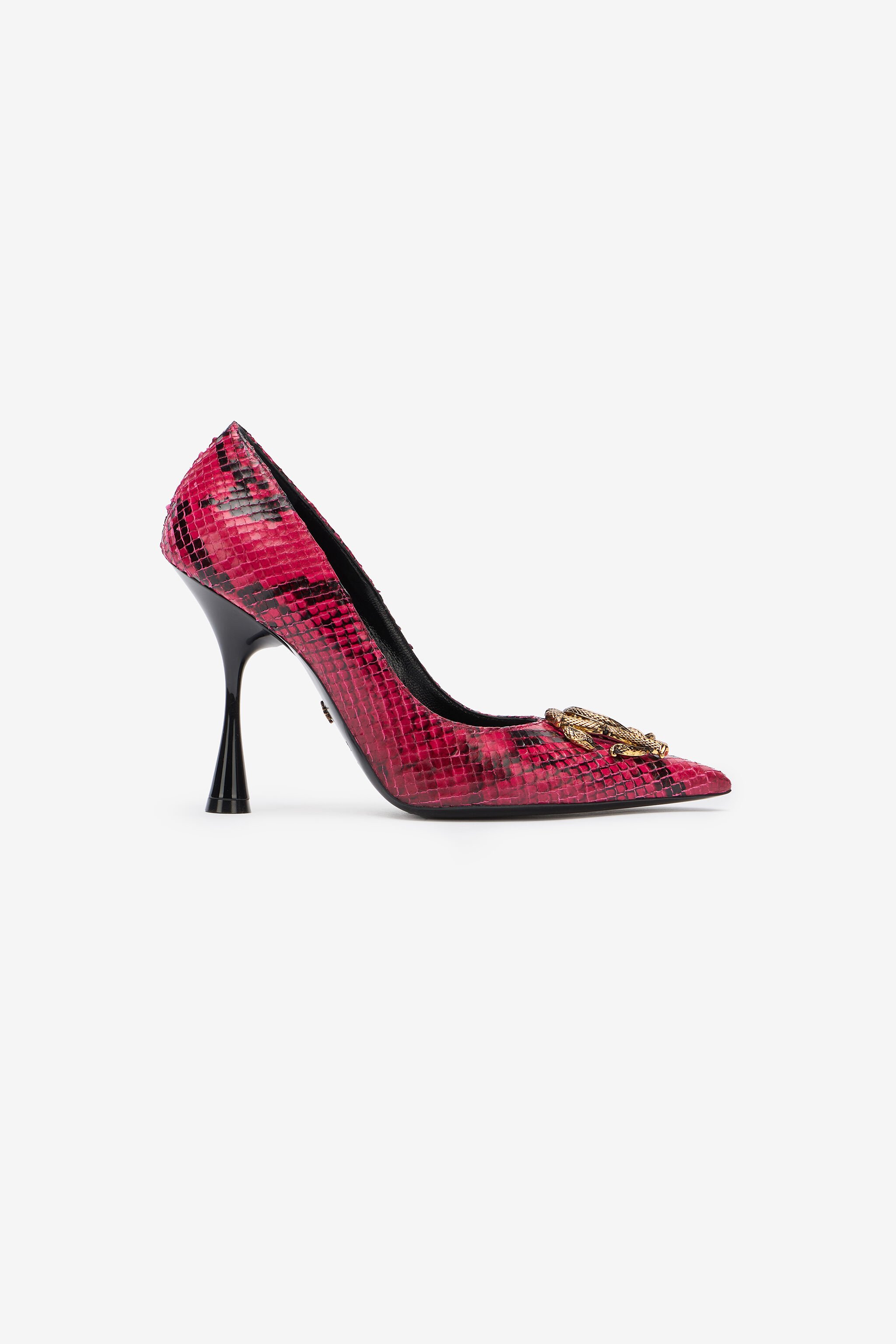 RC Décolleté Con Stampa Python E Monogram Mirror Snake Fucsia UKS011-PZP02