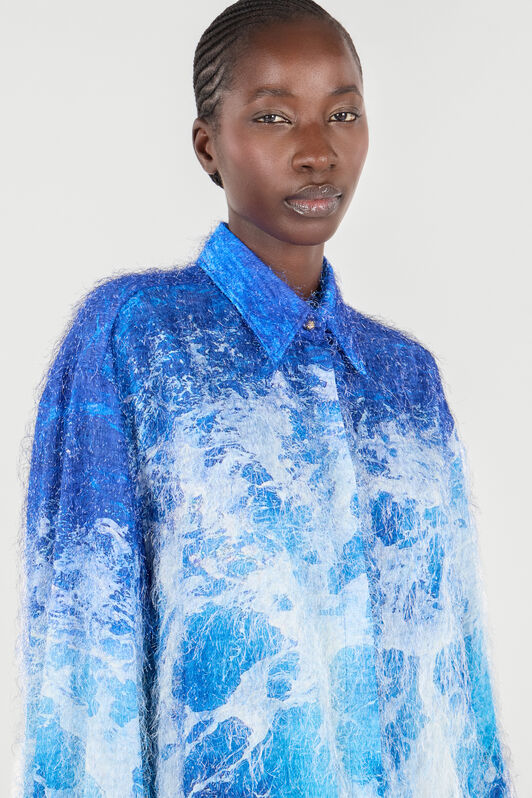RC Stretto di Messina Print Shirt Blue UWT160-HLN94