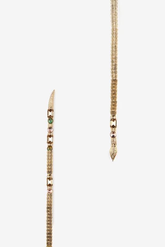 RC Serpentine Gold Chain Belt GOLD/OCEAN/PINK XQC002-AM008