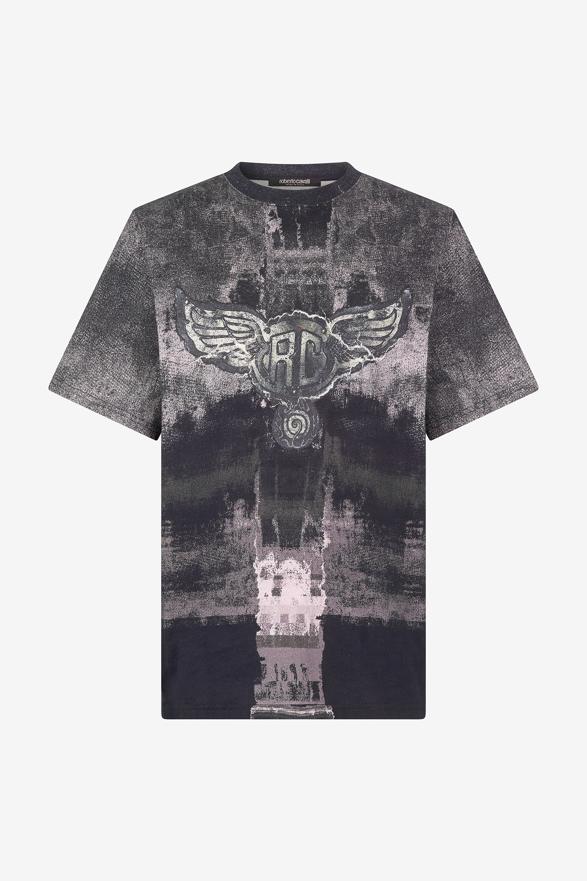 RC T-Shirt with Winged Monogram Black VNT61E-JD060