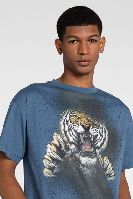 RC T-Shirt aus Baumwolle mit Felix-Print Dunkelblau ONT61N-JD060