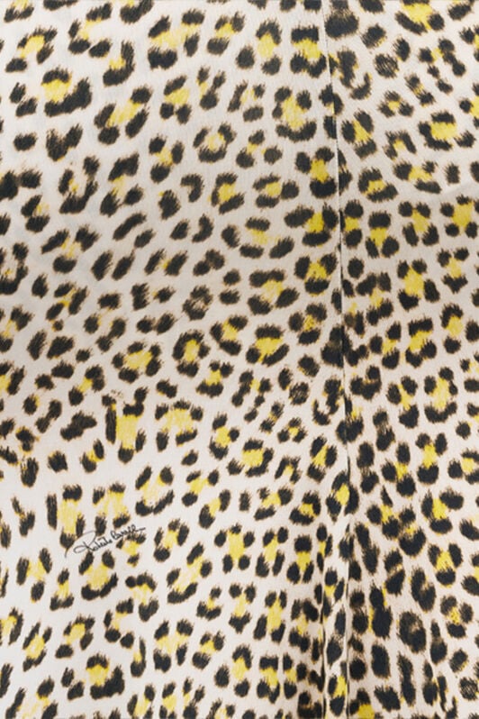 RC Pop Jaguar Print Midi Dress YELLOW/BLACK WQT119-LNR30