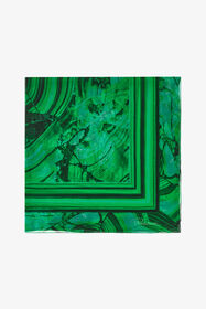 ${brand} Silk Shawl with Malachite Print ${colorDescription} ${masterID}