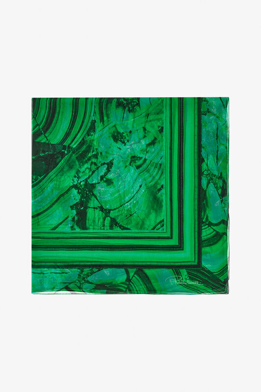 RC Châle En Soie À Imprimé Malachite Vert TALR32-IR049