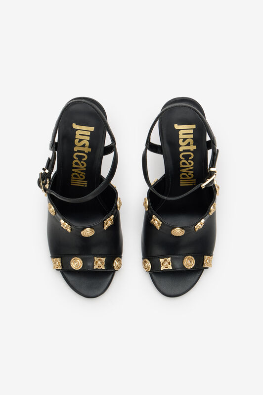 JC Sandale en cuir avec ornements JC Sandale en cuir avec ornements BLACK WFS083-WF321