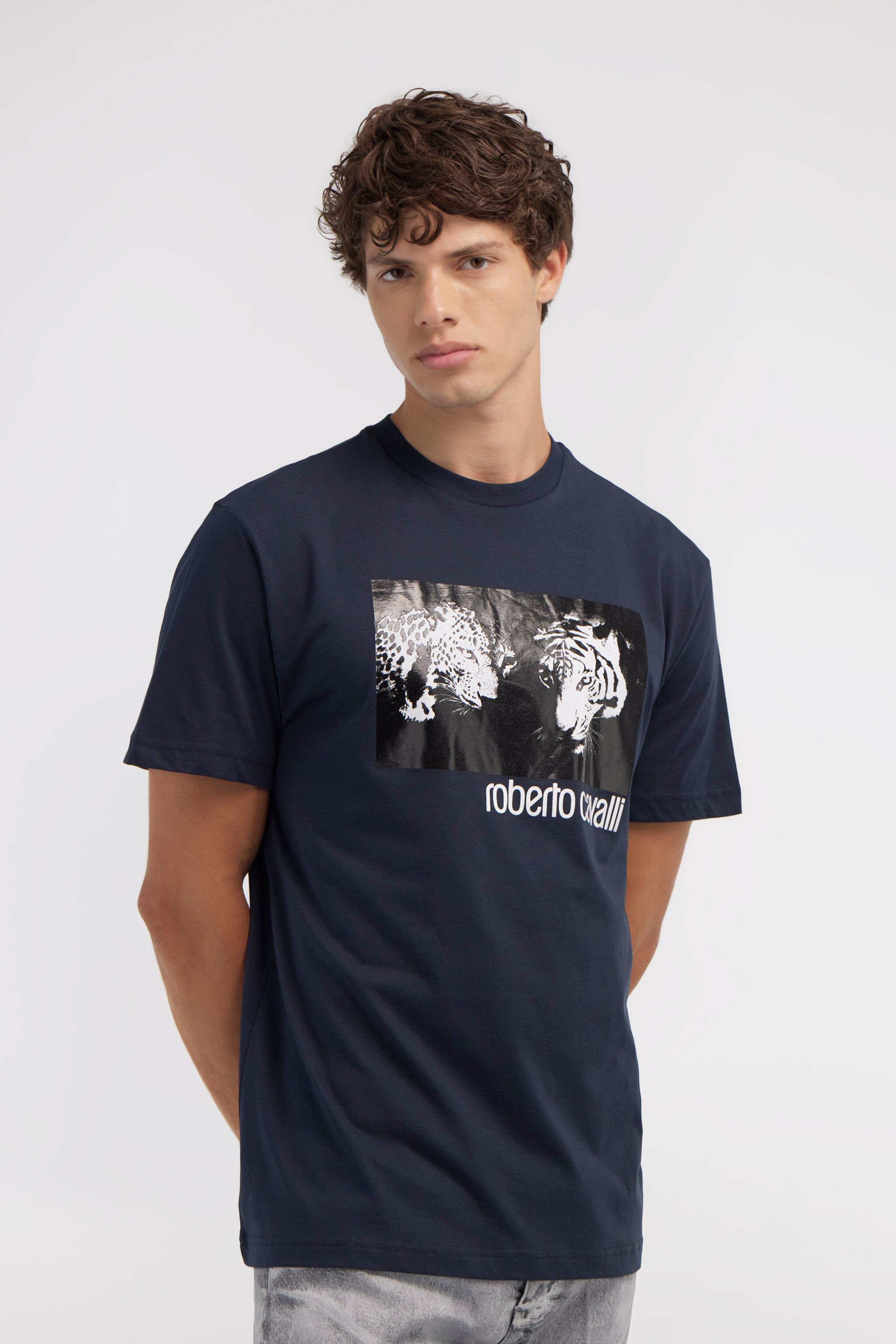 RC T-shirt with Jaguar logo and print Dark blue NOT60C-JD060