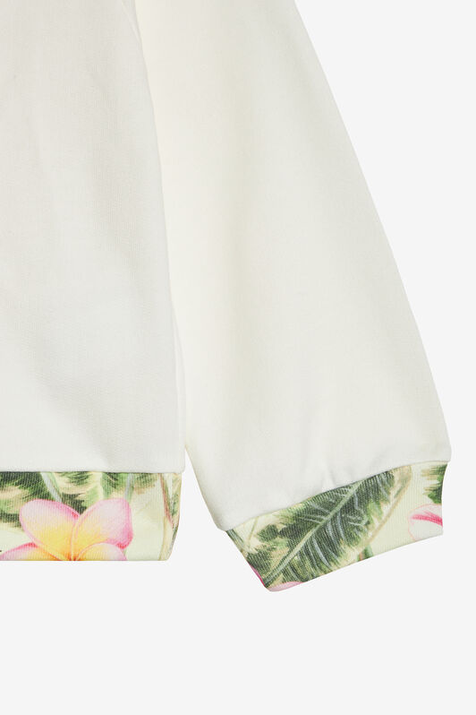 JU Sweatshirt With Embroidered Flowers And RC Monogram MILKY WHITE UJT663-CF050
