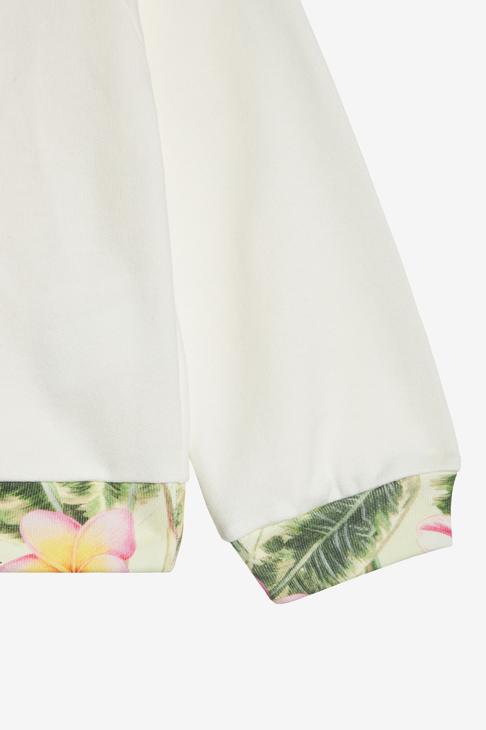 JU Sweatshirt With Embroidered Flowers And RC Monogram MILKY WHITE UJT663-CF050