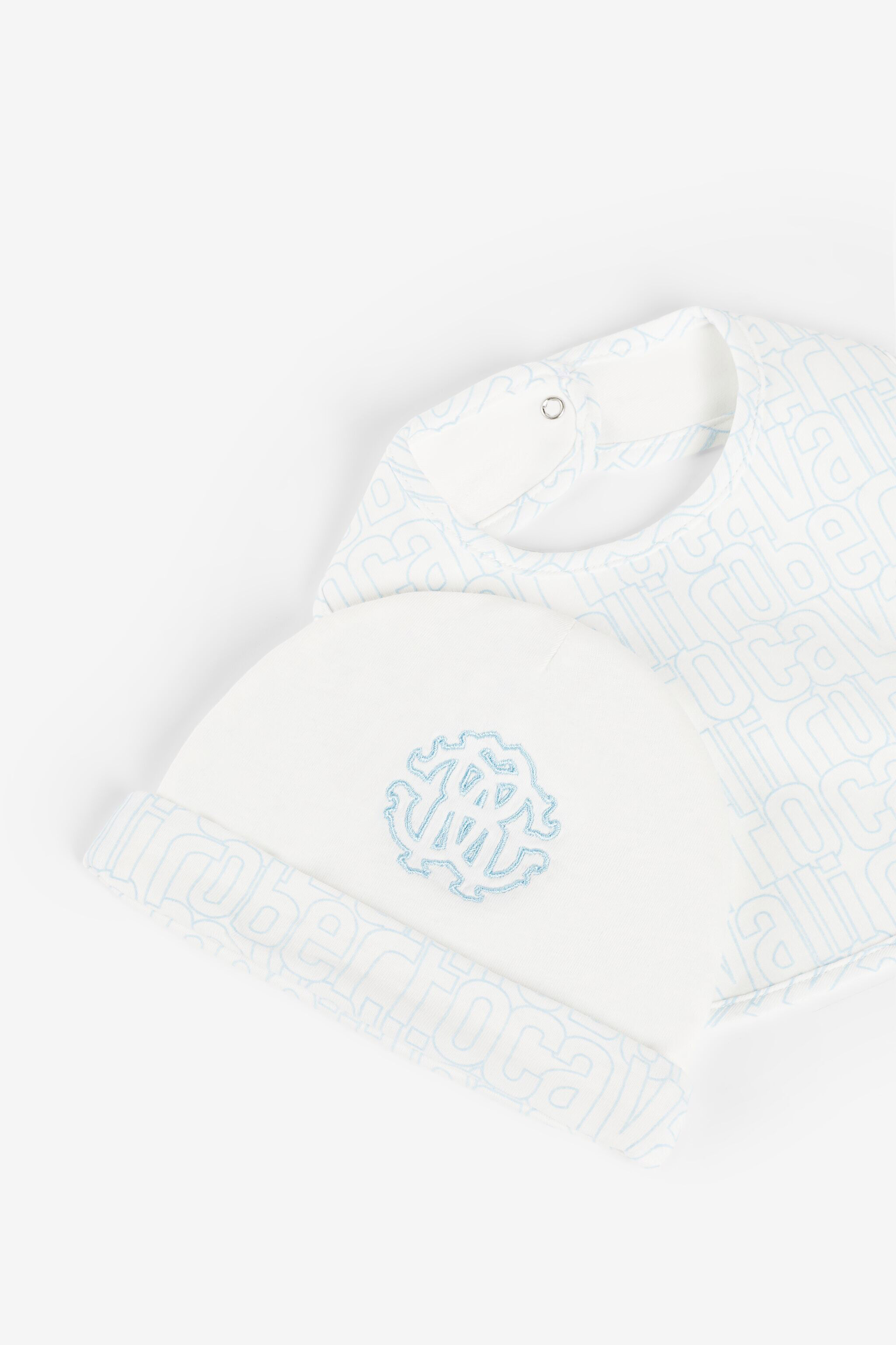 JU RC Monogram-Embroidered Babygrow Set Light blue RJT80T-JD001