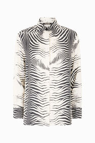${brand} Zebra-Print Silk Shirt ${colorDescription} ${masterID}