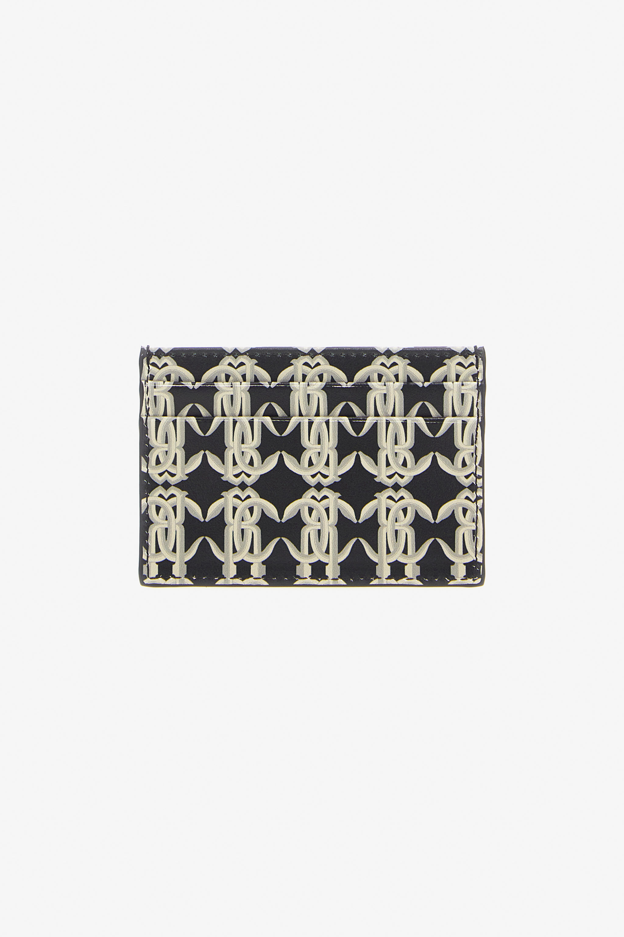 RC Kartenetui mit Monogramm RC Schwarz/Weiß SRA003-PZ588