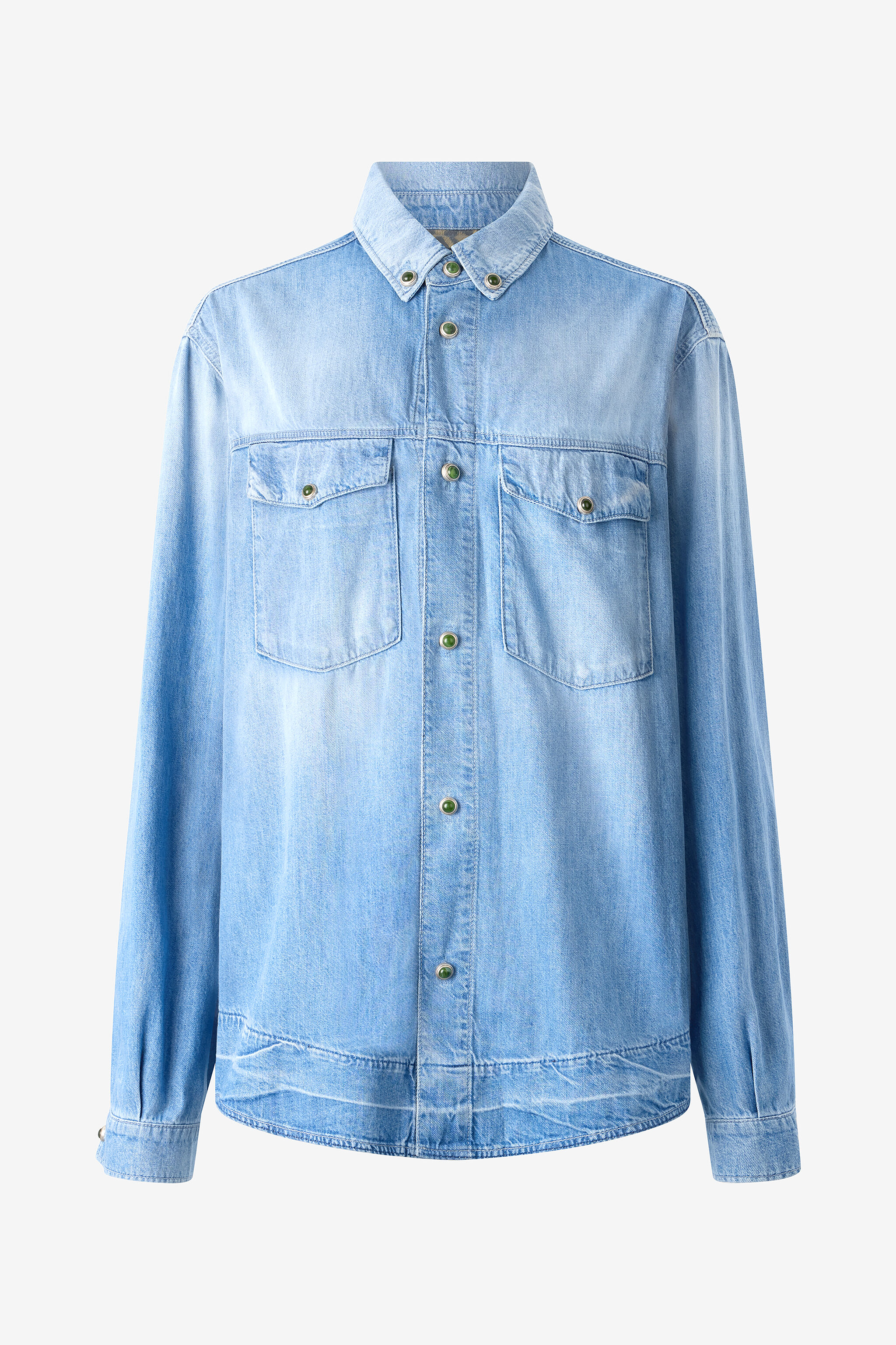 RC Denim Shirt with Jewel Buttons Bleu clair VRJ776-VT001