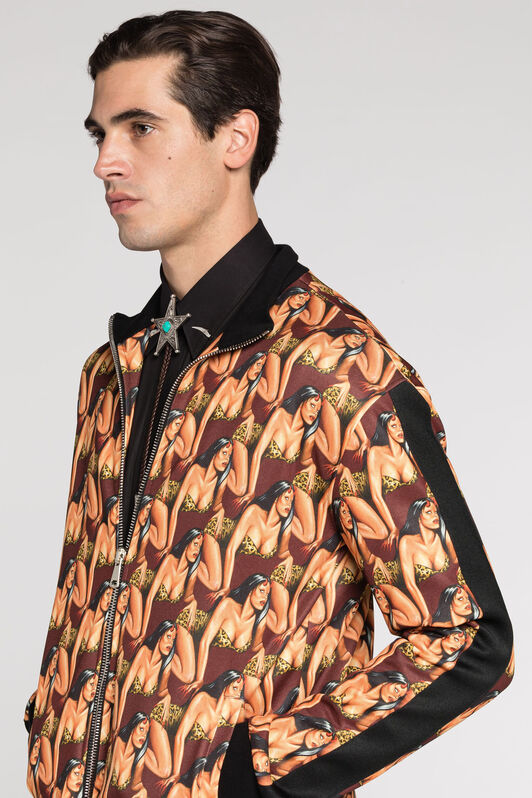 RC Graphic-Print Track Jacket Brown RRT66C-2OH24