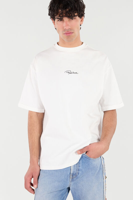 RC Embroidered Logo Cotton T-Shirt Weiß VRT62A-JD060