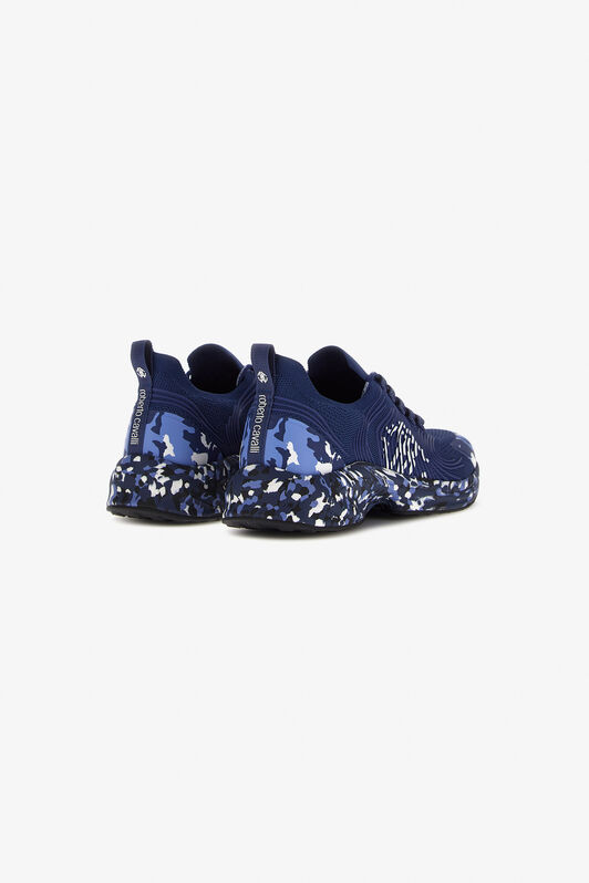 RC Sneakers with Monogram Mirror Snake Dark blue JSS02A-FT003