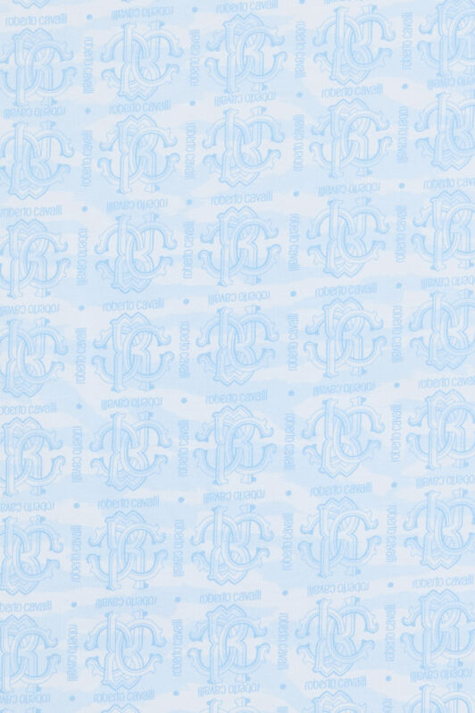 JU Coperta Baby Blue Con Stampa Monogram E Logo BABY BLUE VJT803-JD001