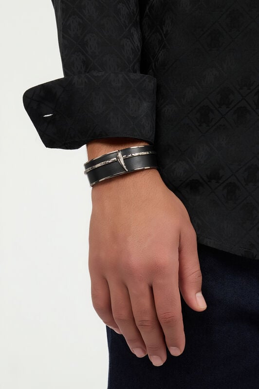 RC Black and Palladium Rigid Bracelet with Fang RC Black and Palladium Rigid Bracelet with Fang PALLADIUM BLACK VRG012-AM007