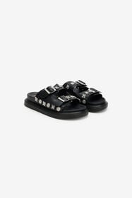 JC Sandale en cuir avec ornements BLACK WFS109-WF347
