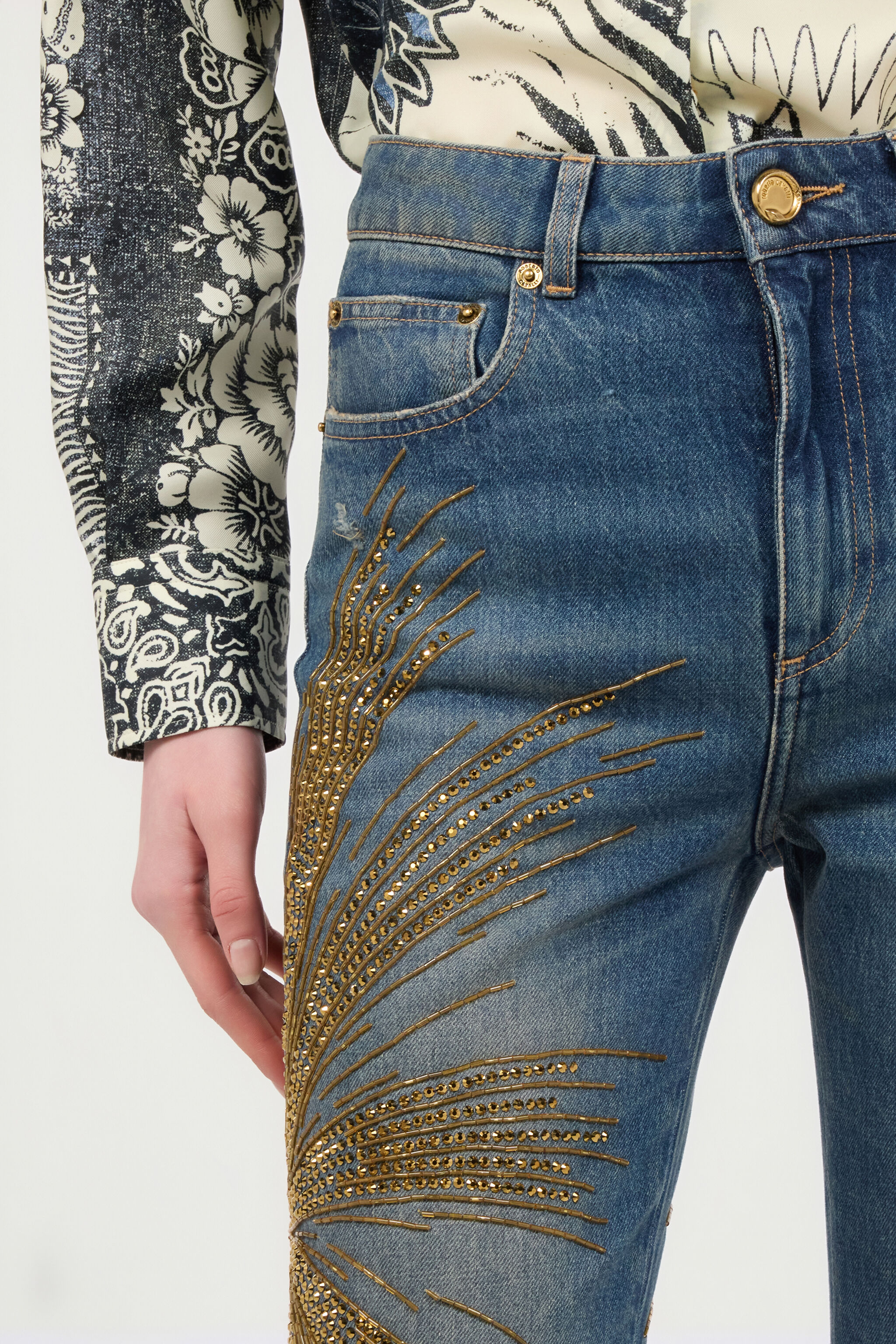 RC Vaqueros Con Strass Azul UKJ242-DS007