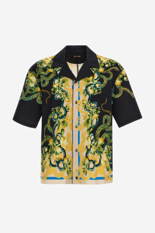 RC Camicia maniche corte Lemon Snake Nero/Giallo SRT761-CDL41