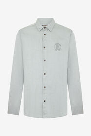 RC Light Grey Shirt with Monogram RC Embroidery BROWN SOT70P-FN006