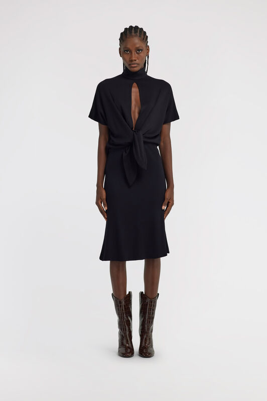 RC Short dress with knot Schwarz TWT128-JE040